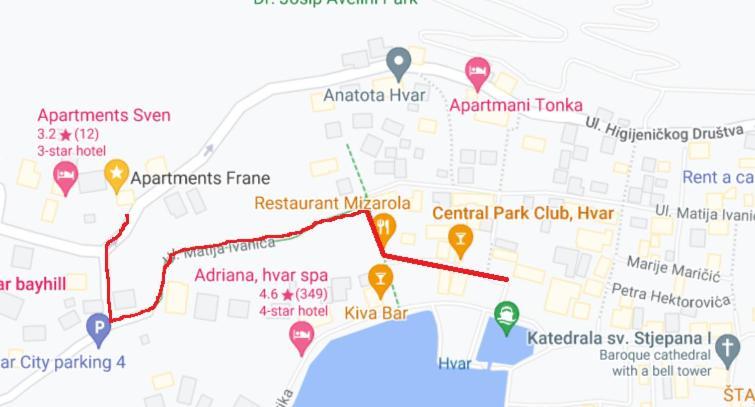 Apartments Frane Хвар Экстерьер фото